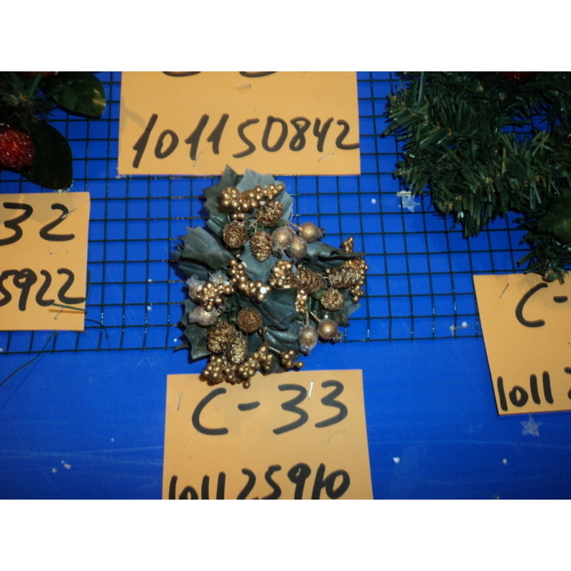 CENTRO VINILO DORADO VERDE 12CM 25910 ^