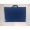CARPETA DIBUJO MALETIN GOMAS A-3 37*52 SOLAPAS FORRADA TELA AZUL 8802 30 ESLA