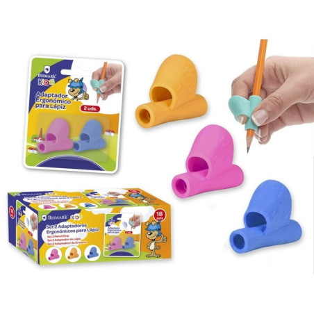 ADAPTADOR PARA LAPIZ ERGONOMICO DE APRENDIZAJE PTE 2U BISMARK KIDS POESSA 328428