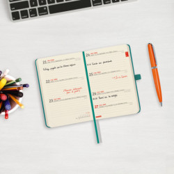 AGENDA ENCUADERNADA ANUAL TEXTURA M2 SV 2022 TURQUESA+ FINOCAM22 881725822