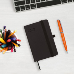 AGENDA ENCUADERNADA ANUAL TEXTURA M2 SV 2022 NEGRO+ FINOCAM22 881726022