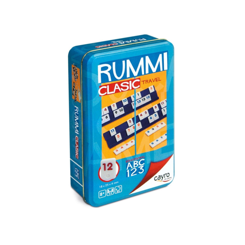 JUEGO RUMMI CLASIC TRAVEL CAJA METAL CAYRO 755