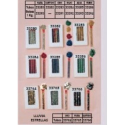 PURPURINA ESTRELLAS PLATA TUBO C/12U ^