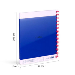 CUADERNO EUROPEAN MILAN A4 PAPEL CUADRO 5*5 80HOJAS DE 95G NATA 624 AZUL 57043E80B