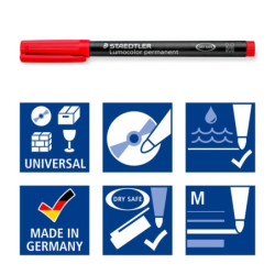 ROTULADOR STAEDTLER LUMOCOLOR MEDIO NEGRO 317 C/10U