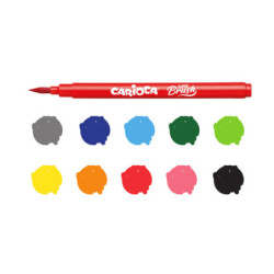 ROTULADOR CARIOCA SUPER BRUSH PUNTA PINCEL 20 COLORES 42968