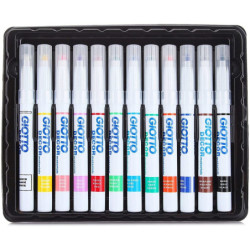 ROTULADOR GIOTTO DECOR MULTISUPERFICIES 12 COLORES 453400 FILA