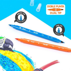 ROTULADOR MILAN DOBLE PUNTA C/12 METAL 6161612