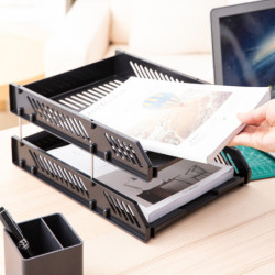 BANDEJA APILABLE DELI A4 NEGRO OPACO E9208