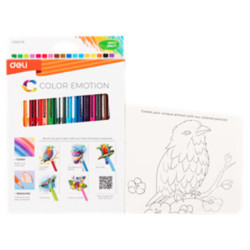 LAPIZ DELI EMOTION TRIANGULAR MINA 3MM 18 COLORES CAJA CARTON EC00210 UNIDAD