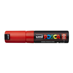 MARCADOR UNI-BALL POSCA PC-8K BISEL GRUESO 8MM ROJO -15-