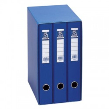 MODULO 3 CARPETAS 2 ANILLAS 40MM DOHE AZUL