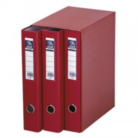 MODULO 3 CARPETAS 2 ANILLAS 40MM DOHE ROJO
