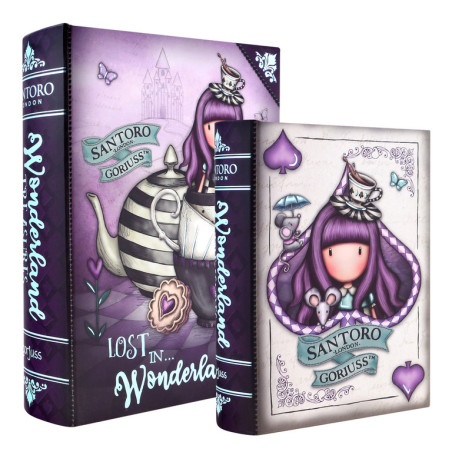 SET 2 CAJAS ALMACENAJE CON FORMA LIBRO GORJUSS "A LITTLE MORE TEA" 411GJ10 17*13 SAFTA22
