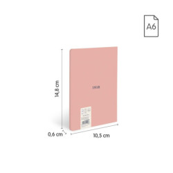 LIBRETA A6 MILAN ENCOLADA 48H CUADRO 5*5 95G 430 SINCE 1918 ROSA 57263G48P UNIDAD