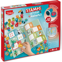 JUEGO MAPED CREATIV SELLOS LETRAS Y ANIMALES 52 SELLOS 907060