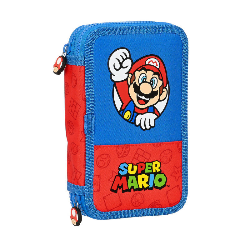 PLUMIER DOBLE PQÑO 28 PCS SUPER MARIO SAFTA22 VAC 412108854