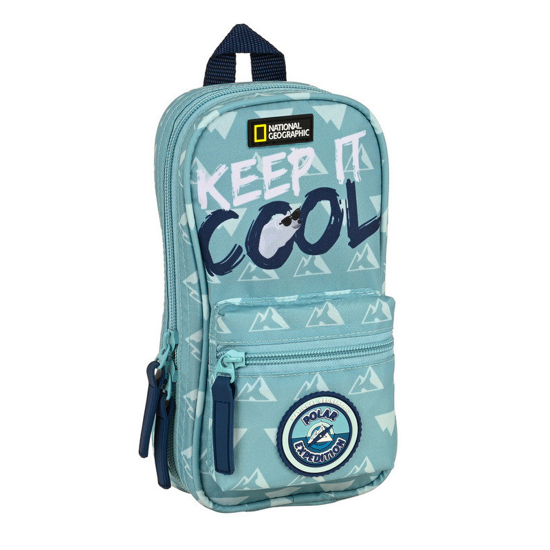 ESTUCHE CREMA MOCHILA C/4 PORT.LLENOS RECICLAB NATIONAL GEOGRAPHIC "BELOW ZERO" 412109747 23*12 SAFT