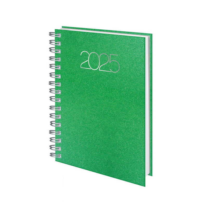 D08-DIETARIO BASE ITAL25 2025 WIRE'O PREMIUM VERDE 464-VERDE D/P 14'1X20'5 CM