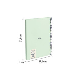 CUADERNO EUROPEAN MILAN A5 PAPEL LISO 120HOJAS DE 95G 430 SINCE 1918 VERDE 57151E80GR