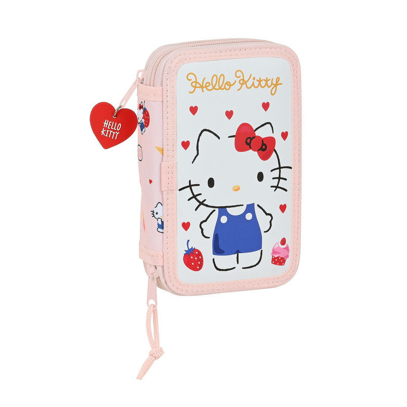 ESTUCHE CREMA DOBLE PEQ 28 PCS HELLO KITTY "HAPPINESS GIRL" 412116854 19,5*12,5 SAFTA22