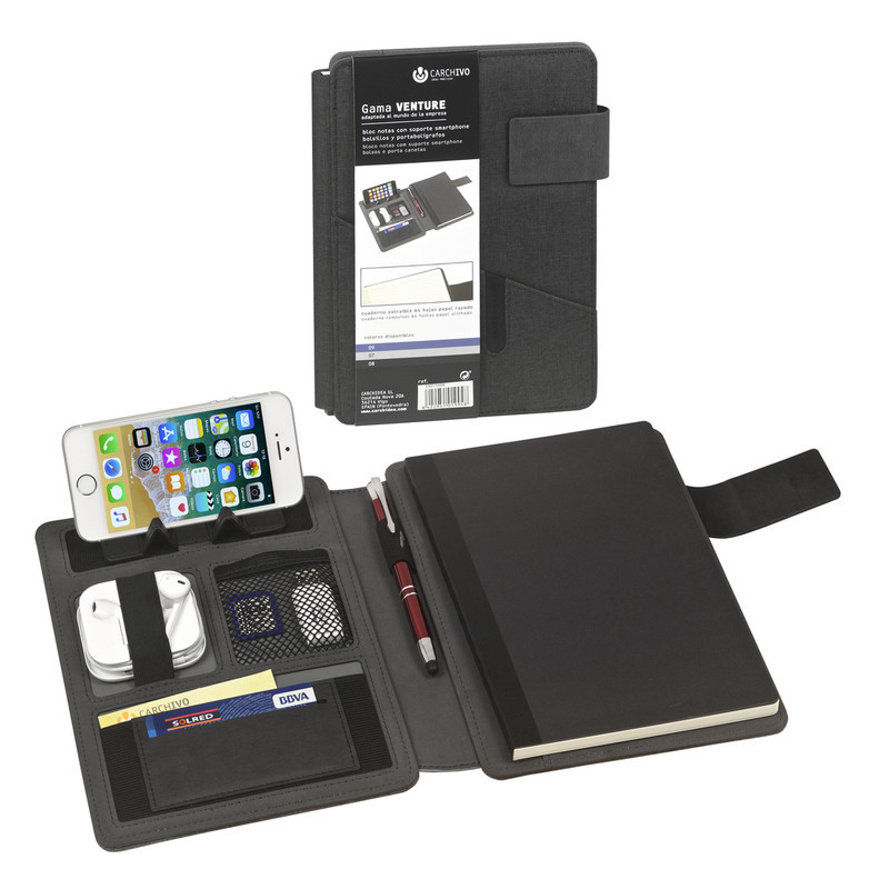 CARPETA CONGRESO CARCHIVO DIN A-5 TELA VENTURE NEGRO 23015008