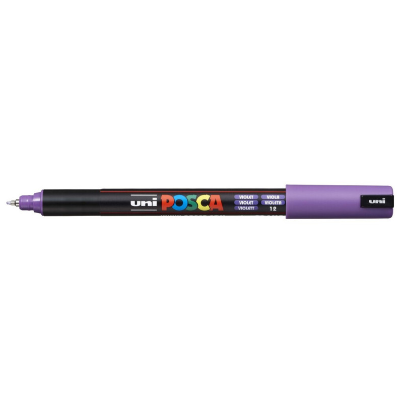 MARCADOR UNI-BALL POSCA PC-1MR PUNTA EXTRA FINA 0,7MM VIOLETA -12-