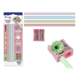 LAPIZ BISMARK WABI SABI SACAPUNTAS FLOR  BLISTER 4U POESSA 330760