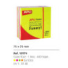 BLOC NOTAS ADHESIVO APLI 75*75 CUBO 400H COLORES FLUOR 10974