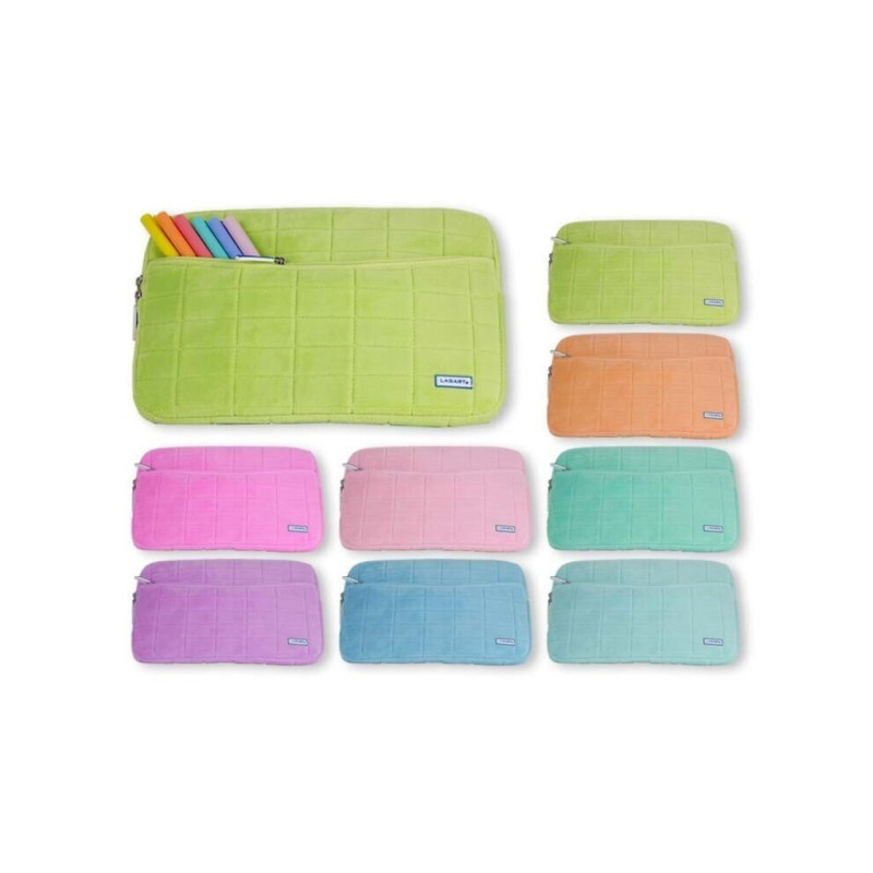FUNDA TABLET DOBLE CREMALLERA PELUCHE PASTEL 8 COL 331099 POESSA