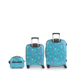 SET DE MALETA DE CABINA,  MEDIANA Y NECESER GABOL ACQUA GABOL25 235720018 TIENE DOS TAMAÑOS DIFERENT