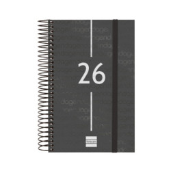AGENDA YEAR E5 1DP 2026 NEGRO+ FINOCAM26 741096026 135 X 24 X 181 MM