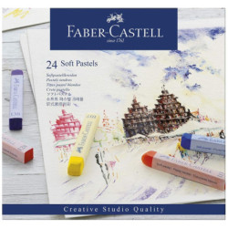 TIZAS PASTEL MULTICOLOR FABER CJ.24u. COLORES SURTIDOS