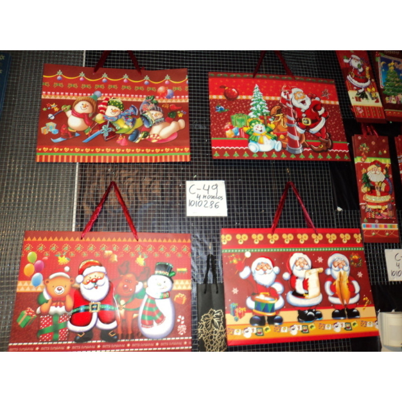 BOLSA REGALO NAVIDAD PURPURINA 3D 45*33*13 ABAIMPORT 286 ^