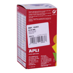 ETIQUETAS APLI GOMETS REDONDOS 45 MM METALIZADO ORO 18483 (1U)