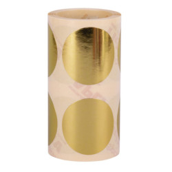 ETIQUETAS APLI GOMETS REDONDOS 45 MM METALIZADO ORO 18483 (1U)
