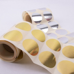 ETIQUETAS APLI GOMETS REDONDOS 45 MM METALIZADO ORO 18483 (1U)