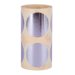 ETIQUETAS APLI GOMETS REDONDOS 45 MM METALIZADO PLATA 18484 (1U)