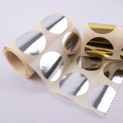 ETIQUETAS APLI GOMETS REDONDOS 45 MM METALIZADO PLATA 18484 (1U)