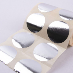 ETIQUETAS APLI GOMETS REDONDOS 45 MM METALIZADO PLATA 18484 (1U)