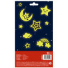 PEGATINAS LUNA Y ESTRELLAS ACABADO LUMINISCENTE 1 HOJA 18559 APLI (5U)