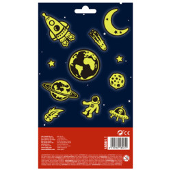 PEGATINAS ESPACIO ACABADO LUMINISCENTE 1 HOJA 18561 APLI (5U)