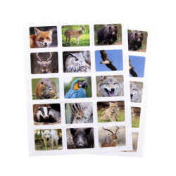 BOLSA GOMETS TEMATICOS REALISTAS ANIMALES EN SU HABITAT -BOSQUE 2 HOJAS 18733 APLI (5U)