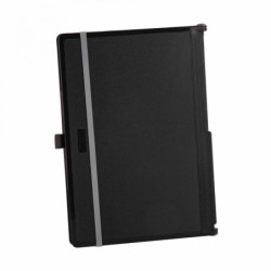 CARPETA PINZA A4 APLI PLEGABLE PLASTICO ABS NEGRO C/SOPORTE PARA BOLIGRAFO 19645 UNIDAD