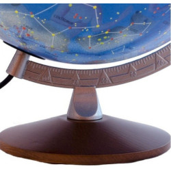 ESFERA LUMINOSA NOVARICO STELLARE ZODIACO AZUL 30CM PIE METAL MADERA