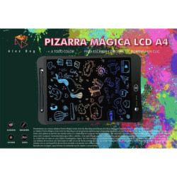 PIZARRA MAGICA LCD C/LAPIZ ALEX BOG LUMINOSA A-4 AB-0337 5 COLORES