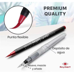 ROTULADOR PUNTA PINCEL PROFESIONAL ACUARELABLE + PINCEL AGUA 40 COLORES SURTIDOS ALEX BOG AB-0504