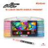 ROTULADOR ACRILICO PINCEL ALEX BOG LIQUID BRUSH MALETA REGALO 36 COLORES AB-0666