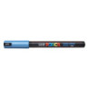 MARCADOR UNI-BALL POSCA PC-1MR PUNTA EXTRA FINA 0,7MM AZUL METALICO -M33-