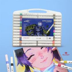 ESTUCHE MALETIN ACRILICOS PRIME PRICE 48 COLORES ALEX BOG AB-0693